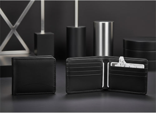 BLACK PURE LEATHER WALLET