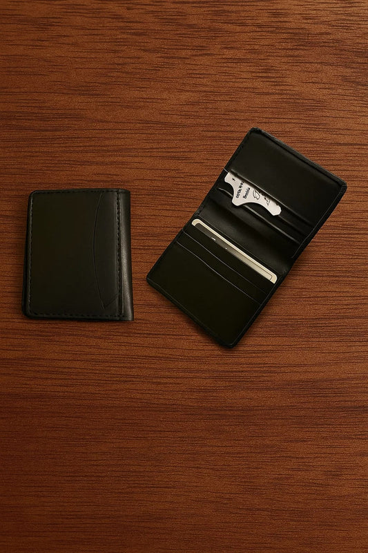 LEATHER WALLET BLACK PURE